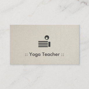 Yoga Teacher Simple Elegant Professional Business Card