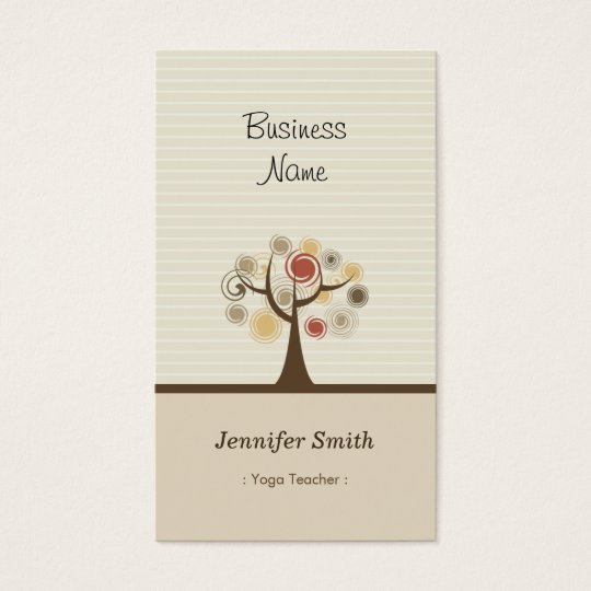 Yoga Teacher - Stylish Natural Theme Business Card