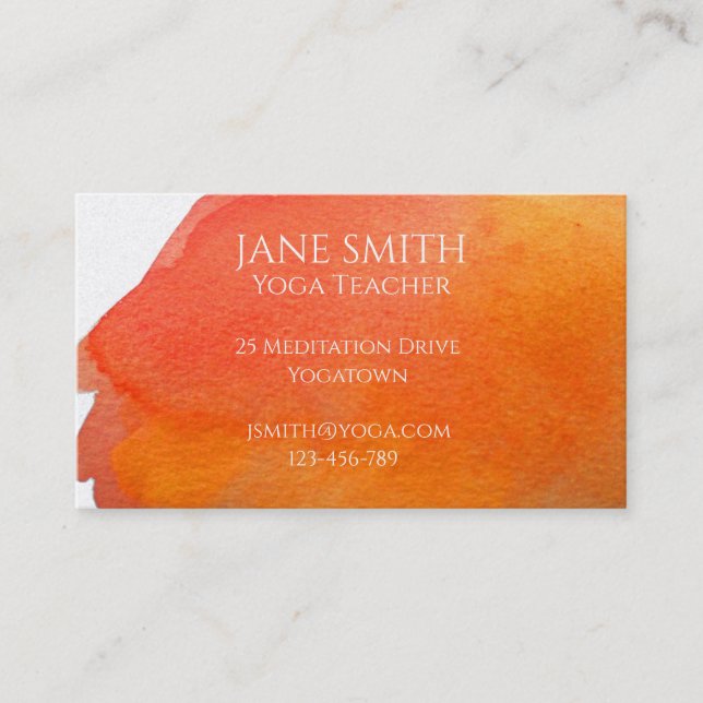 Yoga Teacher Yoga Instructor healing meditation Business Card (Front)