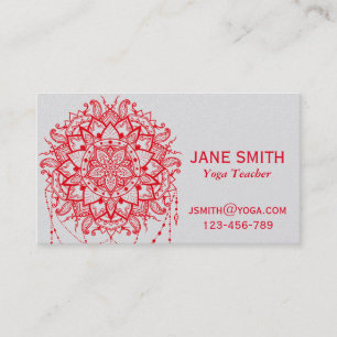 Yoga Teacher Yoga Instructor mandala Business Card