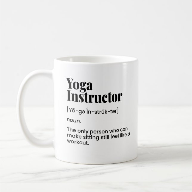 Yoga Teacher,Yoga Instructor,Yoga Class Coffee Mug (Left)