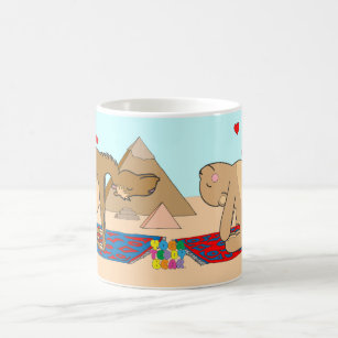 Yoga Teddy Bear Camel Pose Mug