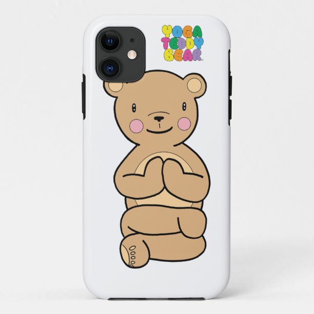 Yoga Teddy Bear Namaste Phone Case (Back)