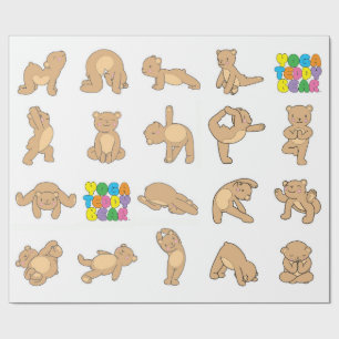 Yoga Teddy Bear Wrapping Paper