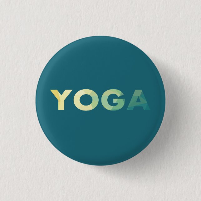 Yoga Text Colourful 3 Cm Round Badge (Front)