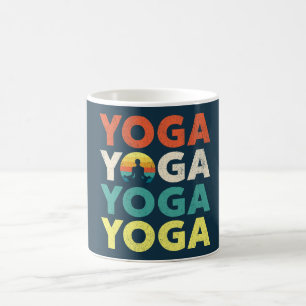 Yoga text design coffee mug