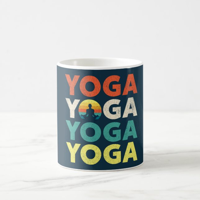 Yoga text design coffee mug (Center)
