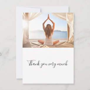 Yoga Thank You Card Woman Posing in Yoga