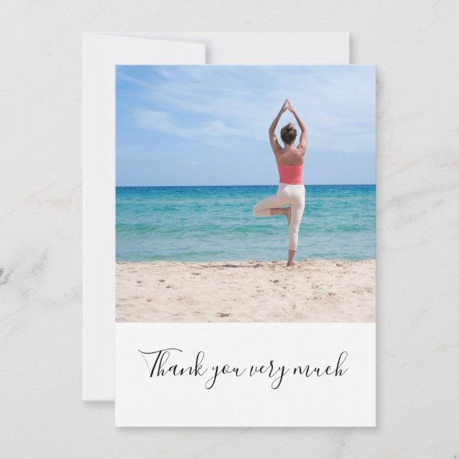 Yoga Thank You Card | Woman Posing in Yoga  (Front)