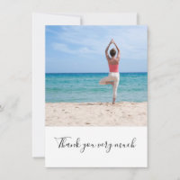 Yoga Thank You Card | Woman Posing in Yoga 