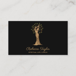 Yoga Therapy Psychology Life Coach Tree of Life B Business Card
