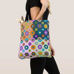 Yoga tote bag Multi colourful funky boho fun