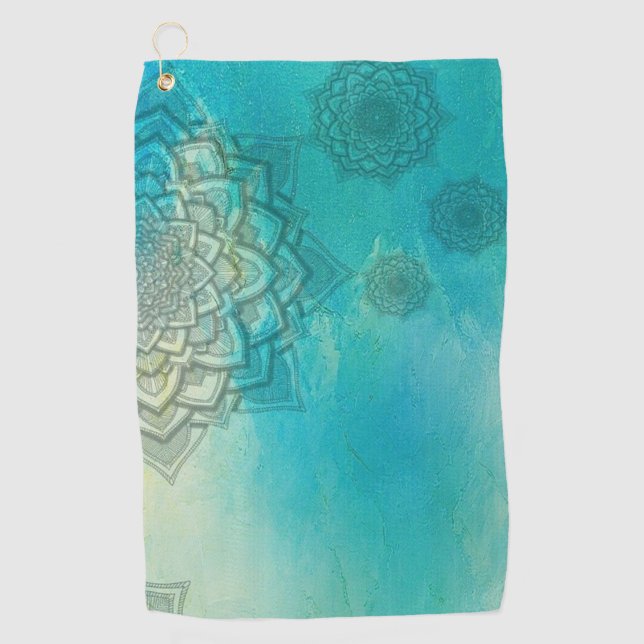 Yoga towel with bag clip artisitc (Front)