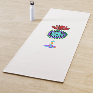 Yoga trailer spiritually with lotus blossom mat