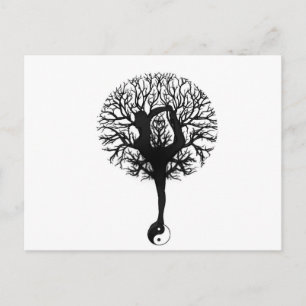 Yoga Tree Balance Postcard