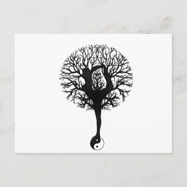 Yoga Tree Balance Postcard (Front)