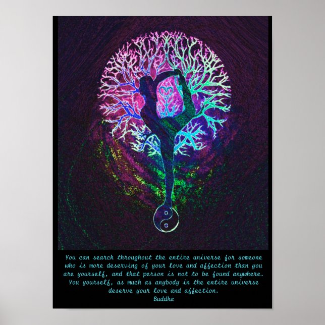 Yoga Tree - Buddha Quote Poster (Front)