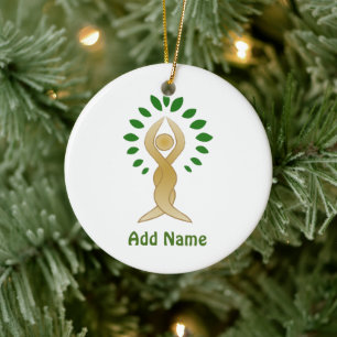 Yoga Tree Ceramic Tree Decoration