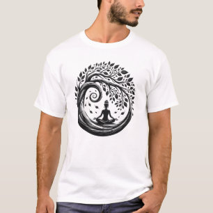 Yoga Tree Circle Namaste Meditation Yoga Lover T-Shirt