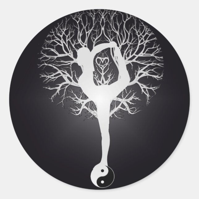 Yoga Tree Classic Round Sticker (Front)