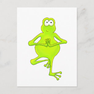 Yoga Tree Frog Postcard