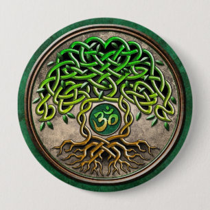 Yoga Tree of Life 10 Cm Round Badge