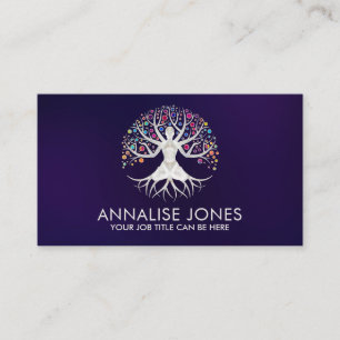 Yoga Tree of Life - Mother of pearl Business Card
