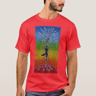 Yoga Tree of Life Vintage Girl Meditation Yoga Lov T-Shirt