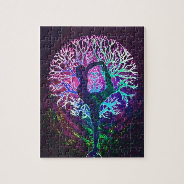 Yoga Tree Peace Rainbow Jigsaw Puzzle (Vertical)