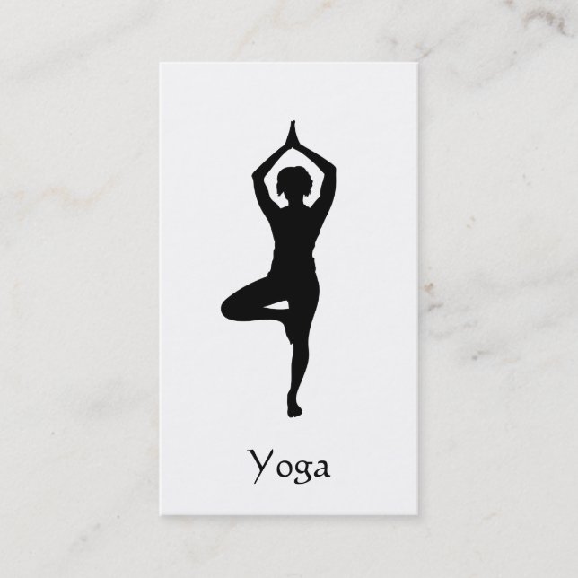 Yoga Tree Pose Business Card (Front)