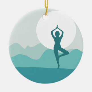 Yoga Tree Pose Ceramic Tree Decoration