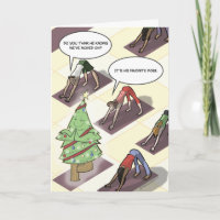 Yoga Tree Pose Holiday Card