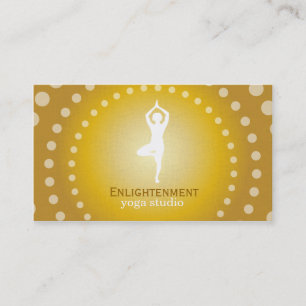Yoga Tree Pose (white) Business Card