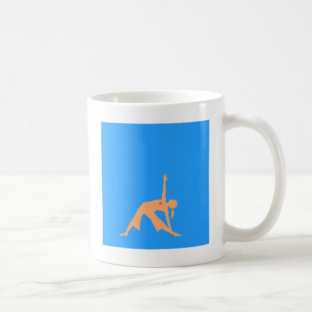 Yoga triangle pose coffee mug (Right)
