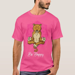 Yoga Unleashed Calm Mountain Lion Yoga Zen T-Shirt