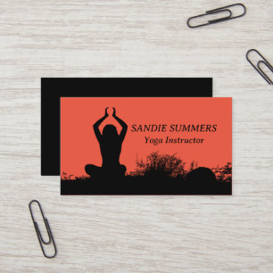 Yoga Wellness Instructor Meditation  Business Card