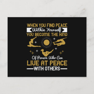 Yoga - When You Find Peace Within Yourself Postcard