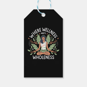 Yoga Where Wellness Meets Wholeness Gift Tags