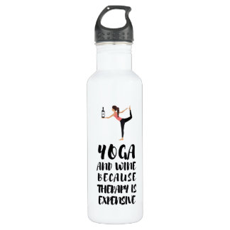 Yoga & Wine 710 Ml Water Bottle