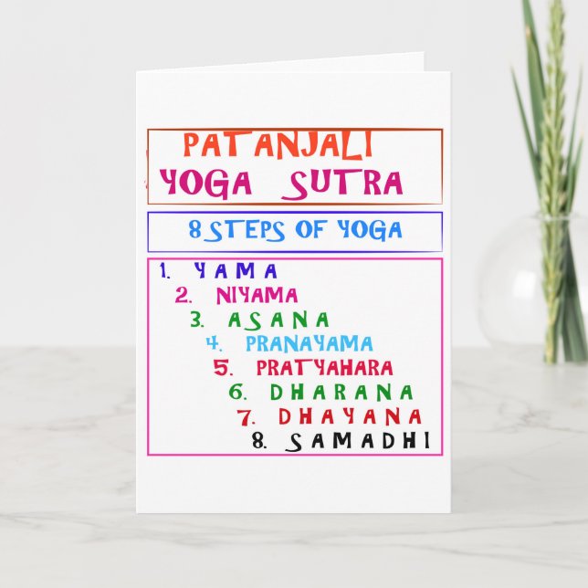 Yoga Wisdom Words Holiday Card (Front)