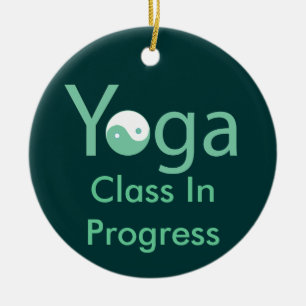 Yoga with Yin & Yang door hanger Ceramic Tree Decoration