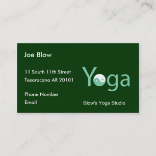 Yoga with Yin Yang in green Appointment Card