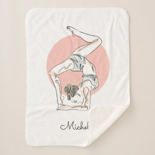 Yoga Woman custom name blanket