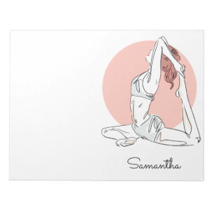 Yoga Woman custom name notepad