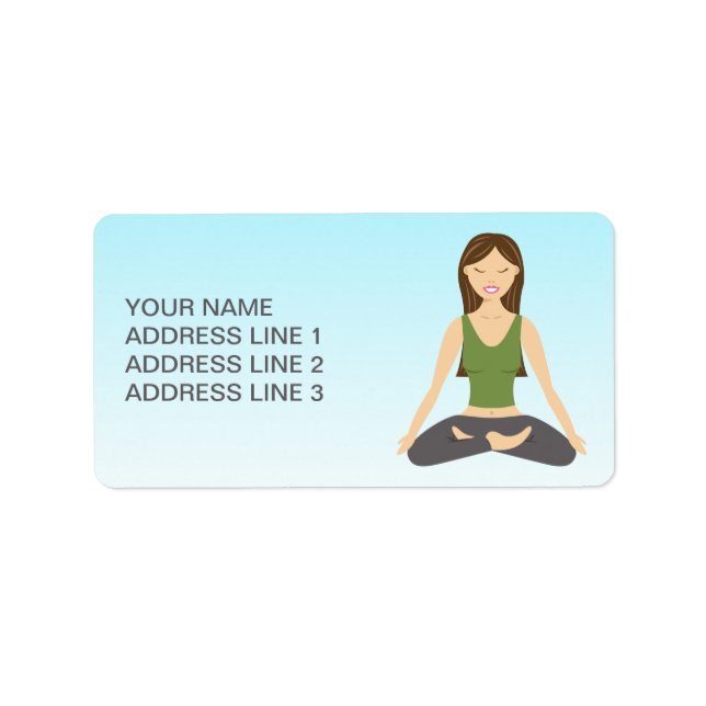Yoga Woman In Lotus Pose Label (Front)