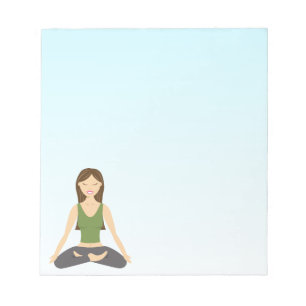 Yoga Woman In Lotus Pose Notepad
