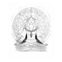 Yoga woman in lotus position
