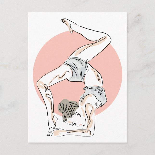 Yoga Woman postcard (Front)