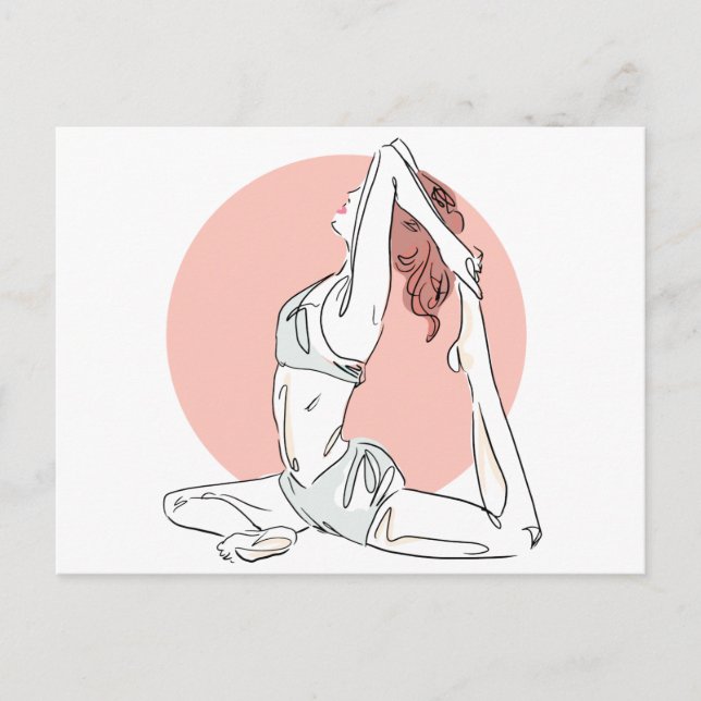 Yoga Woman postcard (Front)