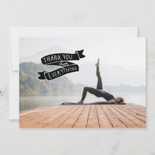 Yoga Women posing yoga Thank You Card